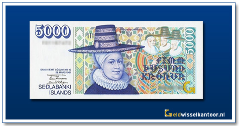 IJsland-5000-Kronur-Ragnheithur-Jonsdottir-1961-of-1986