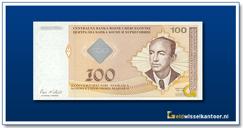 Geldwisselkantoor-100-Bosnische-inwisselbare-Mark-Nikola-Šop-1998