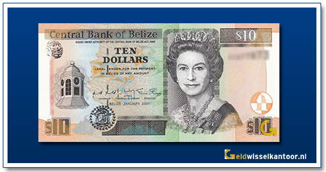 Belize-10-Dollar-Queen-Elizabeth-II-1997-2001