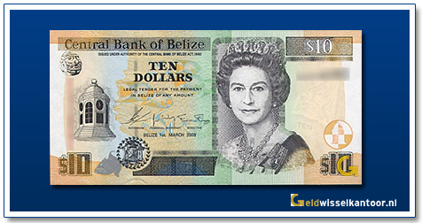 Belize-10-Dollar-Queen-Elizabeth-II-2003-2005-2007-2011