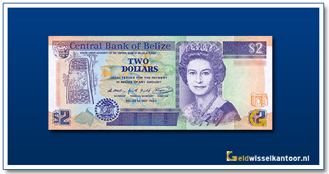Belize-2-Dollar-Queen-Elizabeth-II-1990-1991