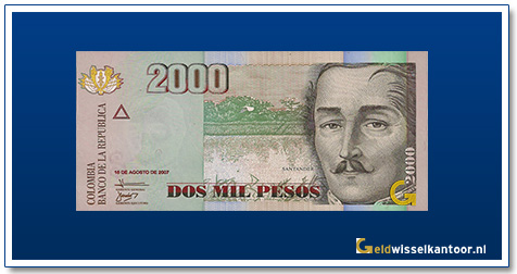 Columbia-2000-Pesos-General-Fransisco-de-Paula-Santander-2005-2008
