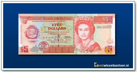 Belize-5-Dollar-Queen-Elizabeth-II-1996