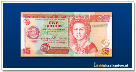 Belize-5-Dollar-Queen-Elizabeth-II-1999-2000