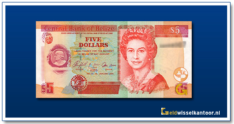 Belize-5-Dollar-Queen-Elizabeth-II-2003-2005-2007-2011