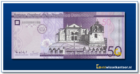 Dominicaanse-Republiek-50-Pesos-Cathedral-of-Santo-Domingo-2014