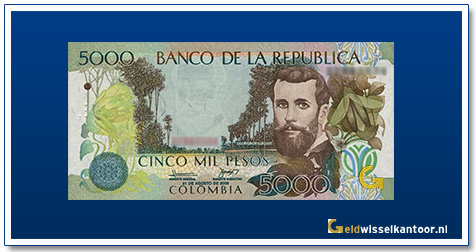 Columbia-5000-Pesos-Poet-Jose-Asunción-Silva-2009