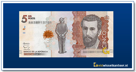Columbia-5000-Pesos-Poet-Jose-Asunción-Silva-2015