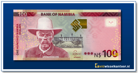 Namibië-100-Dollar-Kaptein-Hendrik-Witbooi-2012-heden-2012