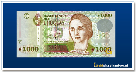 Uruguay-1000-Pesos-Juana-de-Ibarbourou-1995-2011