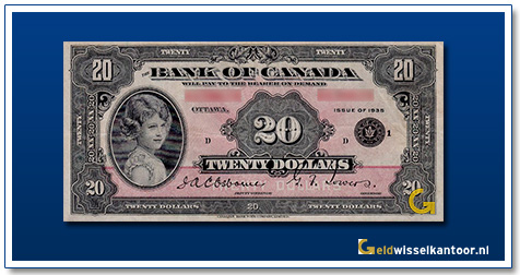 Canada-20-Dollar-Princess-Elizabeth-1935