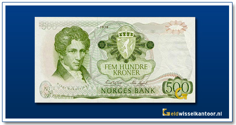 Noorwegen-500-Kronen-Niels-Henrik-Abel-1978-1985