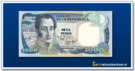 Columbia-1000-pesos-Simon-Bolivar-1994
