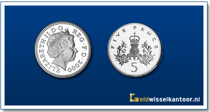 5 pence 1990-2007 Engeland