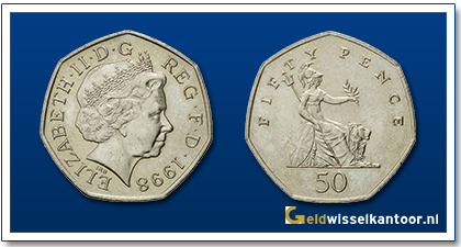 50 Pence Queen Elizabeth II 1998-2008