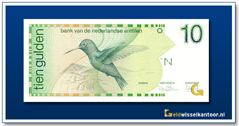 Nederlandse Antillen 10 Gulden Kolibrie 1986-1994
