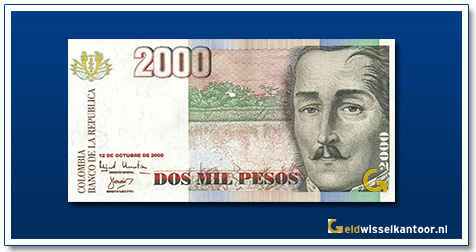 Columbia-2000-Pesos-General-Fransisco-de-Paula-Santander-2000-2005