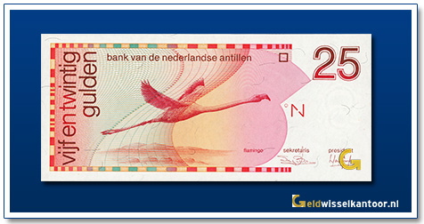 Nederlandse Antillen 25 Gulden Flamingo 1986-1994