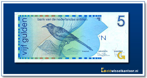 Nederlandse Antillen 5 Gulden Troepiaal 1986-1994