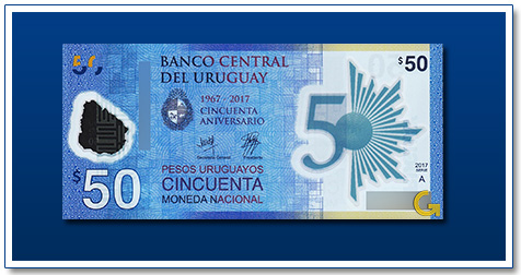 Uruguay-50-Pesos-50th-anniversary-of-the-Central-Bank-2018