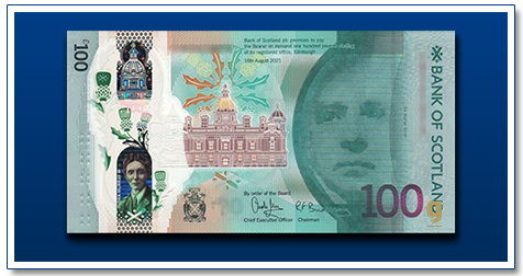 Scotland 100 pounds 2021 Bank-of-Scotland-banknote front